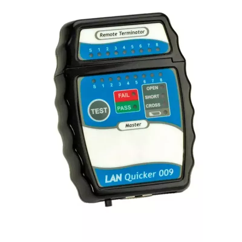 Tester kabli VALUE Quicker kabel Tester model 13.99.3001 — sprawdzanie ciągłości i połączeń kabli sieciowych