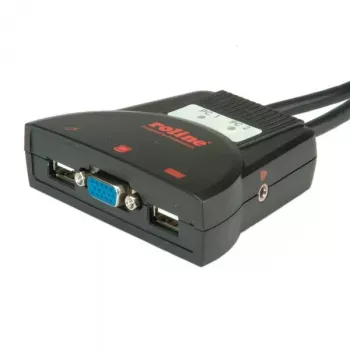 Przełącznik KVM ROLINE Star 1 użytkownik 2 komputery Audio USB