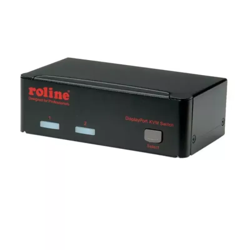 Przełącznik KVM ROLINE 1 użytkownik 2 komputery DisplayPort z hubem USB