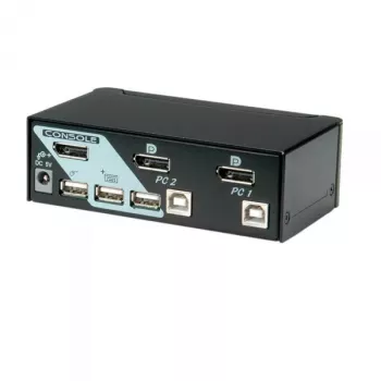 Przełącznik KVM ROLINE 1 użytkownik 2 komputery DisplayPort z hubem USB
