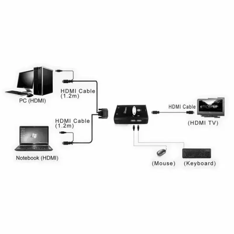KVM Switch VALUE Star 1U 2 PC HDMI USB