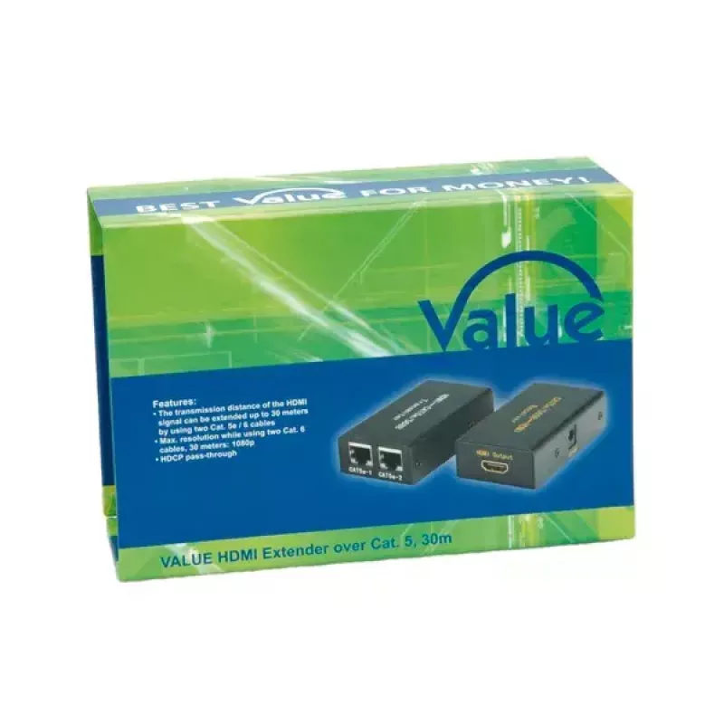 AV transmitter & receiver VALUE HDMI Extender over Twisted Pair 25 m