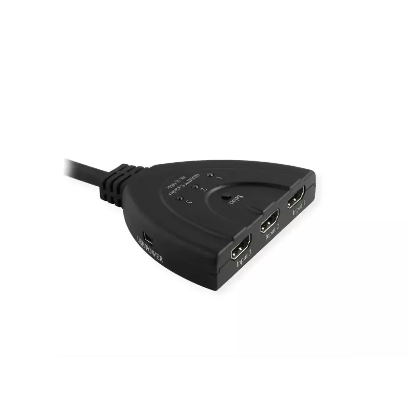 VALUE przełącznik wideo HDMI 14.99.3567, HDMI, 4K (3840x2160) 60 Hz, 3 wejścia, czarny