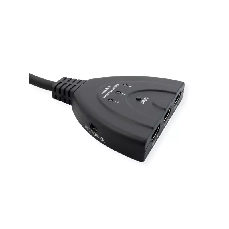 VALUE przełącznik wideo HDMI 14.99.3567, HDMI, 4K (3840x2160) 60 Hz, 3 wejścia, czarny