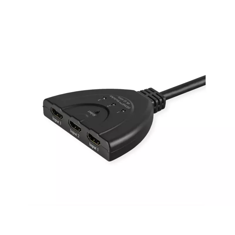 VALUE przełącznik wideo HDMI 14.99.3567, HDMI, 4K (3840x2160) 60 Hz, 3 wejścia, czarny