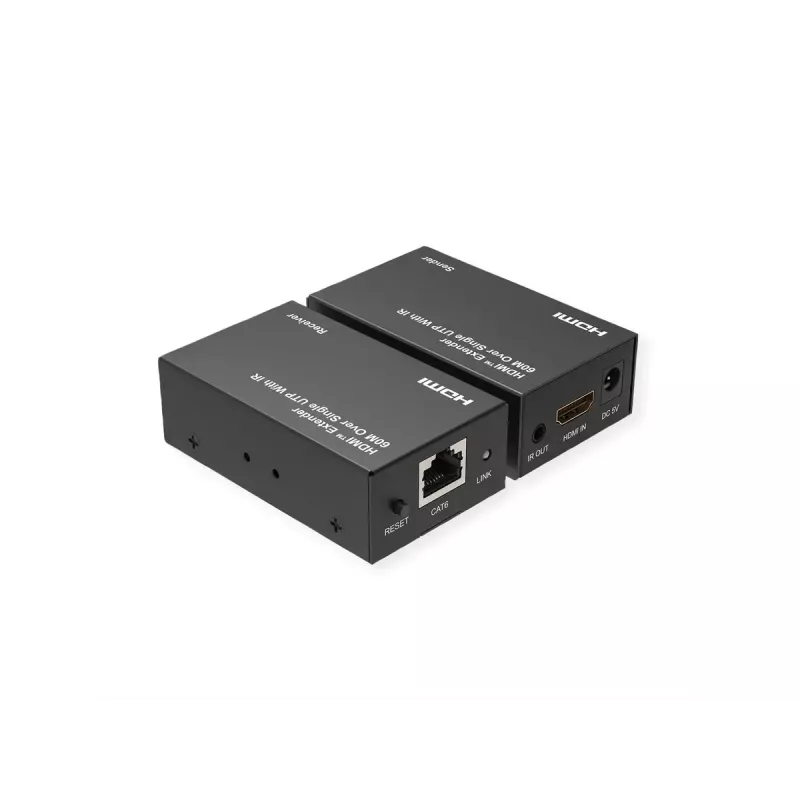 Przedłużacz AV (nadajnik i odbiornik) VALUE 14.99.3569 — Cat6, do 1920×1200, 5V/1A
