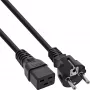 InLine kabel zasilający 16A CEE 7/7 prosty / IEC320/C19 0.5m