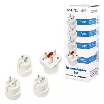 Adapter wtyczki zasilania LogiLink PA0186 Biały