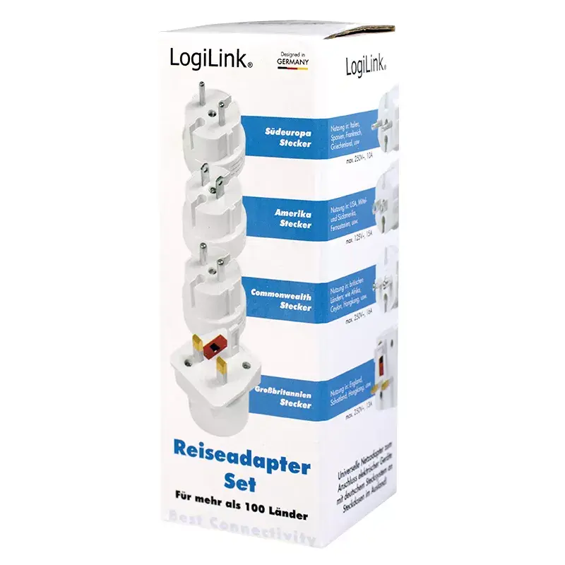 Adapter wtyczki zasilania LogiLink PA0186 Biały