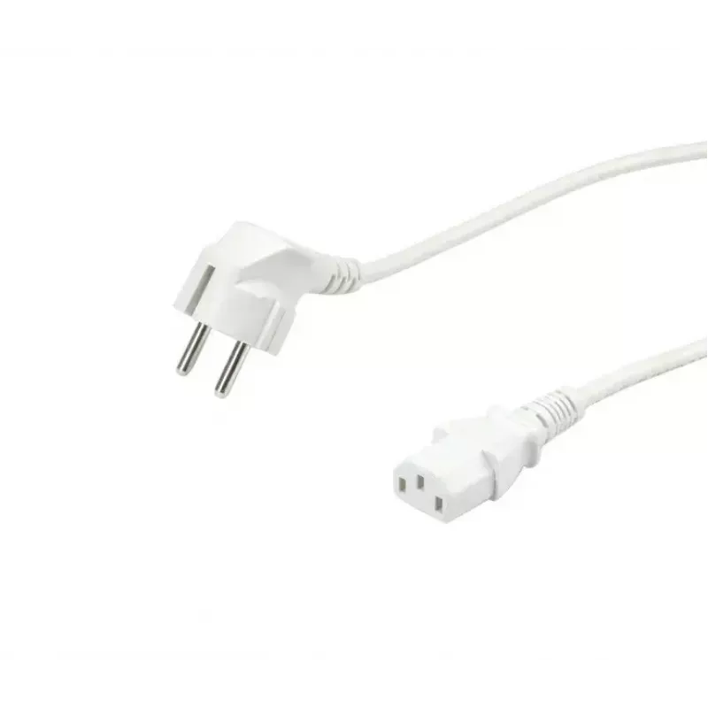 Kabel zasilający VALUE 19.99.1016 Biały 0,6 m CEE7/7 IEC 320