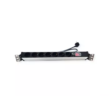 Power Distribution Unit PDU VALUE 19.99.1637 7 gniazd AC 1U Aluminium Czarny