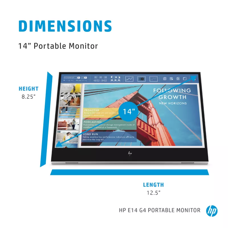 Monitor HP E-Series E14 G4 14 cal Full HD LCD 1920x1080