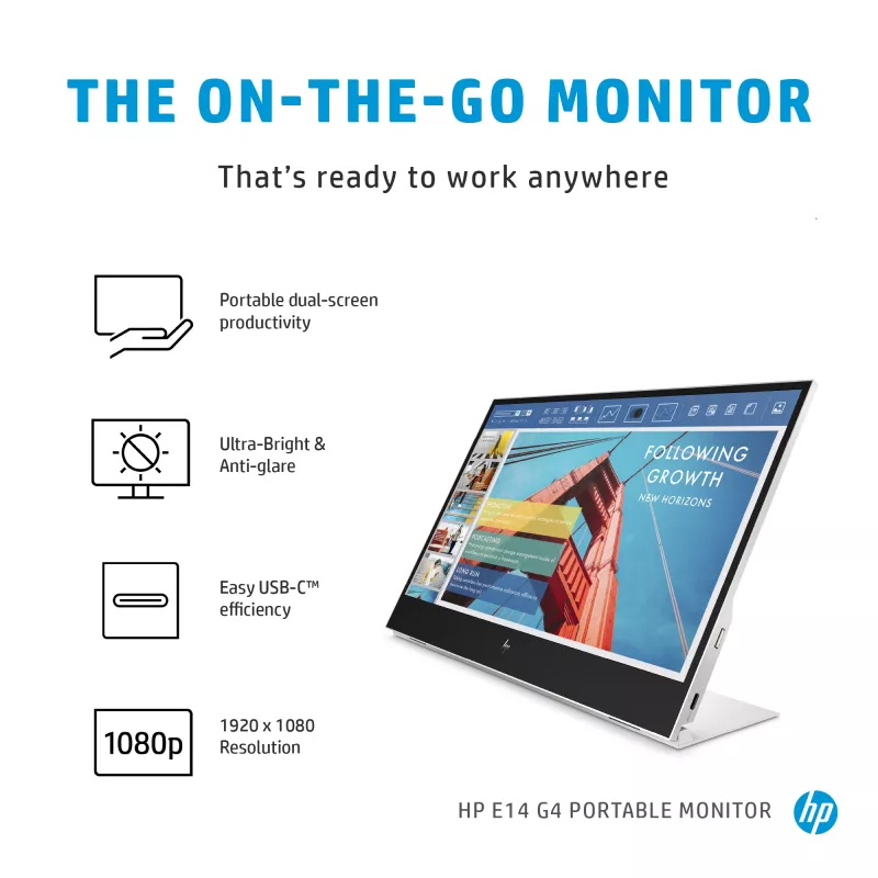 Monitor HP E-Series E14 G4 14 cal Full HD LCD 1920x1080