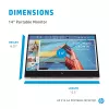 Monitor komputerowy HP E-Series E14 G4 35,6 cm (14 cali) 1920 x 1080 pikseli Full HD LED Biały