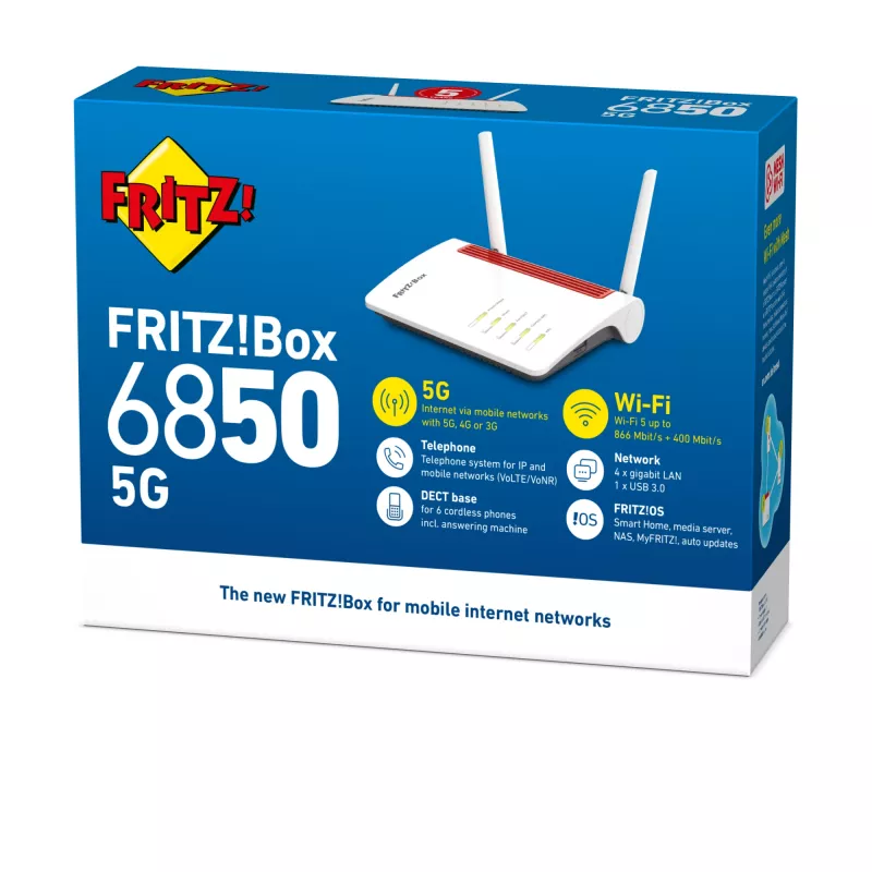 Router bezprzewodowy Box 6850 5G Gigabit Ethernet Dual-band (2,4 GHz / 5 GHz) Biały