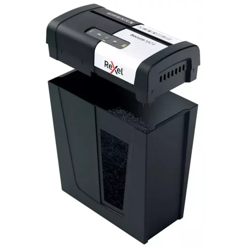 Niszczarka Rexel Secure MC4 cięcie mikro 60 dB Czarny, Srebrny