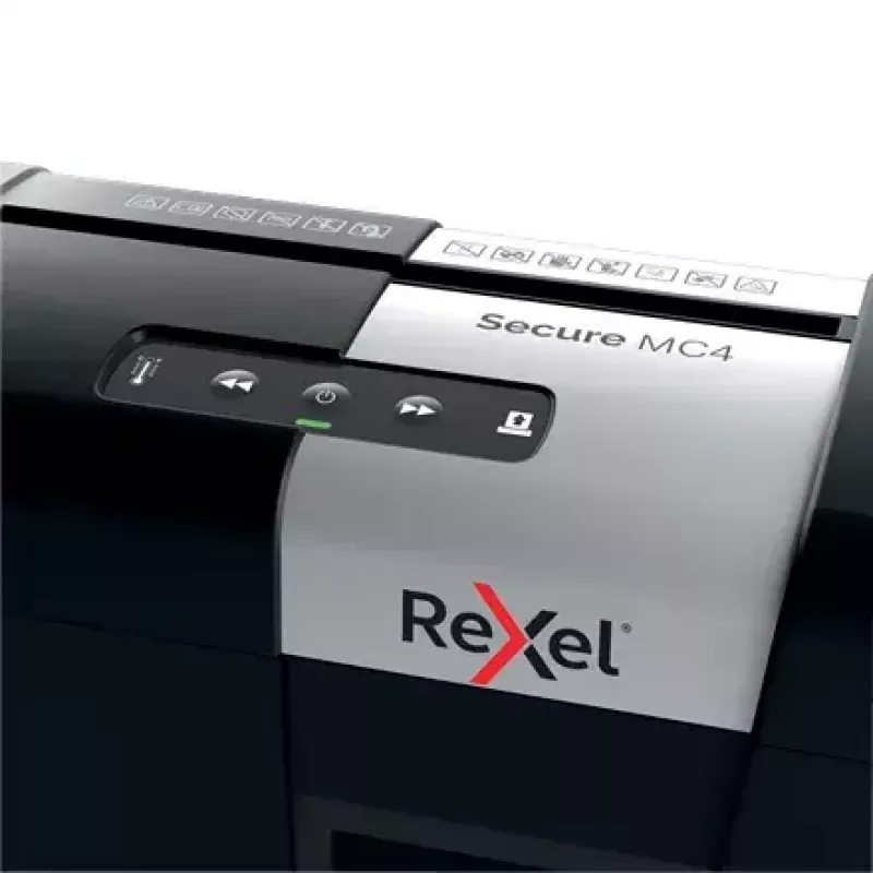 Niszczarka Rexel Secure MC4 cięcie mikro 60 dB Czarny, Srebrny