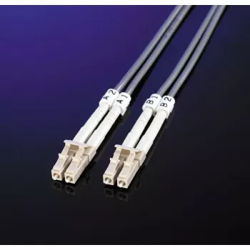 Światłowodowy kabel krosowy ROLINE LC/LC OM3 50/125µm turkusowy 5m