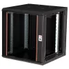 Szafa wisząca ROLINE Pro 12U 19 cali, 600x600 mm, czarna, IP20, zamek na klucz