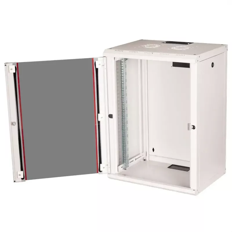 Szafa rackowa naścienna 19 cali ROLINE Pro 16U 600x450 mm, szara, zamek na klucz, IP20