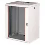 Szafa rackowa naścienna 19 cali ROLINE Pro 16U 600x450 mm, szara, zamek na klucz, IP20