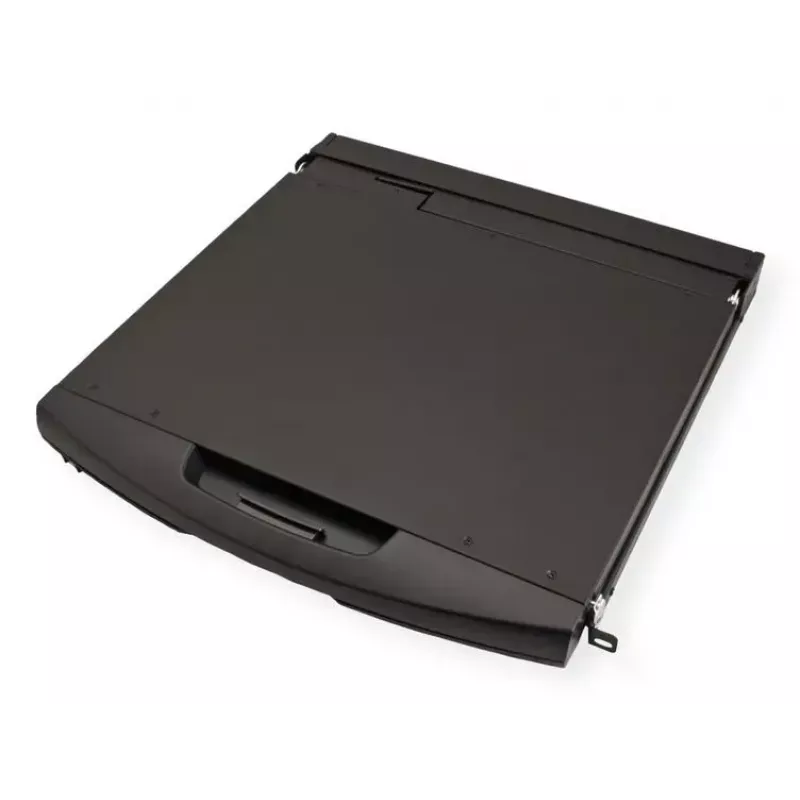 Konsola rack VALUE 26.99.0132 — 19 cali (48,3 cm) 1366×768 LCD, 1U, klawiatura szwajcarska, czarna