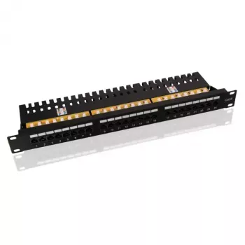 Patch Panel VALUE Cat.6/Class E 24 Porty UTP czarny