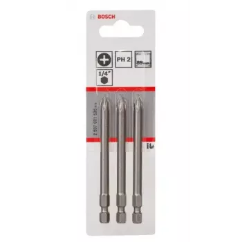 Końcówka wkrętakowa Bosch 2607001535 ekstra twarda PH2 3 szt. 89 mm