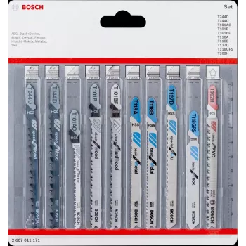 Bosch 2 607 011 171 brzeszczot do piły wyrzynarek/pilarek szablastych/pił szablastych Zestaw brzeszczotów do wyrzynarki 10 szt.