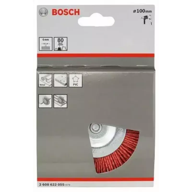 Szczotka druciana Bosch 2 608 622 055 średnica 10 cm trzpień 6 mm