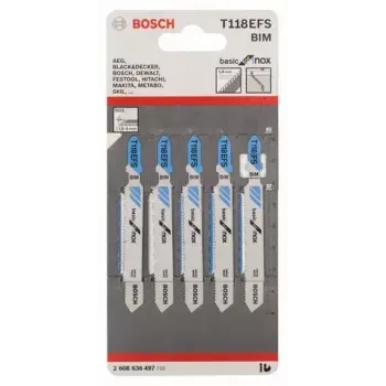 Bosch 2 608 636 497 brzeszczot do wyrzynarek/pił szablastych/pił tarczowych Brzeszczot do wyrzynarki Bimetal 5 szt.