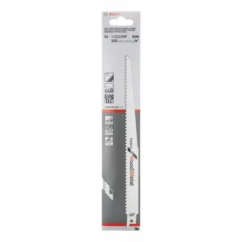 Brzytwa do piły szablastej Bosch S 1111 DF Bimetal 22.5 cm 4.3 mm rozstaw zębów