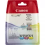 Canon CLI-521 C/M/Y kolorowy wkład atramentowy Multipack, cyjan, magenta, żółty, atrament pigmentowy, 3 szt.