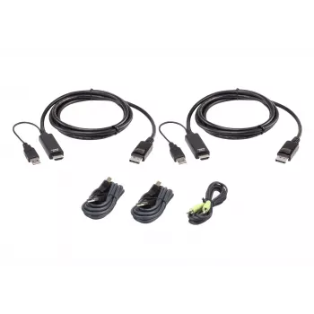 Zestaw kabli KVM ATEN 1,8 m USB Dual Display Secure USB klawiatura mysz