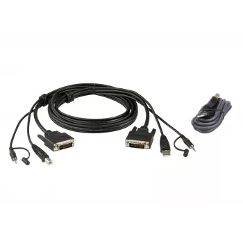 Zestaw kablowy ATEN DVI-D Dual Link Secure KVM; 3M USB DVI-D Dual Link