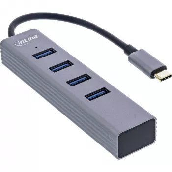 InLine USB-C 3.2 Multi Hub (4x USB-A 5Gb/s), OTG, obudowa aluminiowa