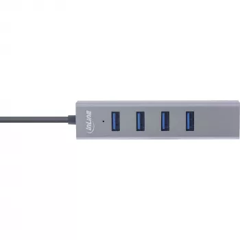 InLine USB-C 3.2 Multi Hub (4x USB-A 5Gb/s), OTG, obudowa aluminiowa