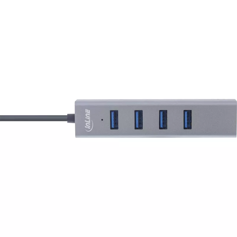 InLine USB-C 3.2 Multi Hub (4x USB-A 5Gb/s), OTG, obudowa aluminiowa