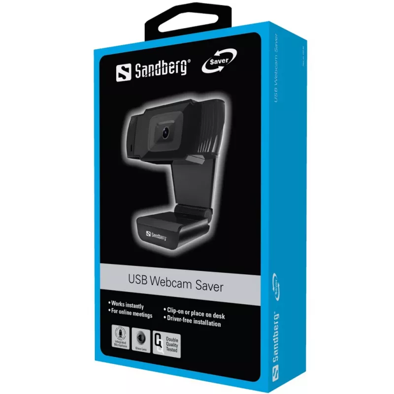 Kamerka internetowa Sandberg USB 480P Saver, 0,3 MP, 640 x 480 pikseli, 30 kl./s, 640x480@30fps, 480p, Automatyczny balans bieli