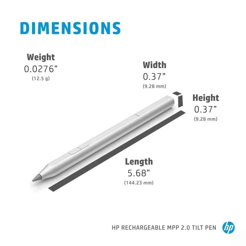 HP Rechargeable MPP 2.0 Tilt Pen (czarny), Laptop, HP, czarny, 1 miesiąc(y), Chiny, Dom
