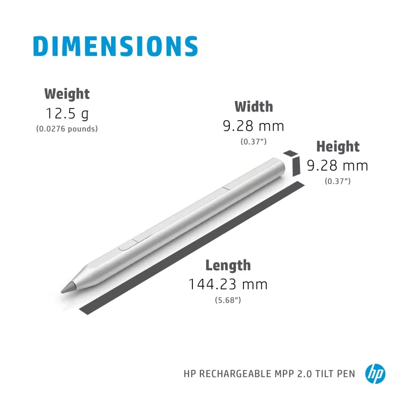 HP Rechargeable MPP 2.0 Tilt Pen (czarny), Laptop, HP, czarny, 1 miesiąc(y), Chiny, Dom