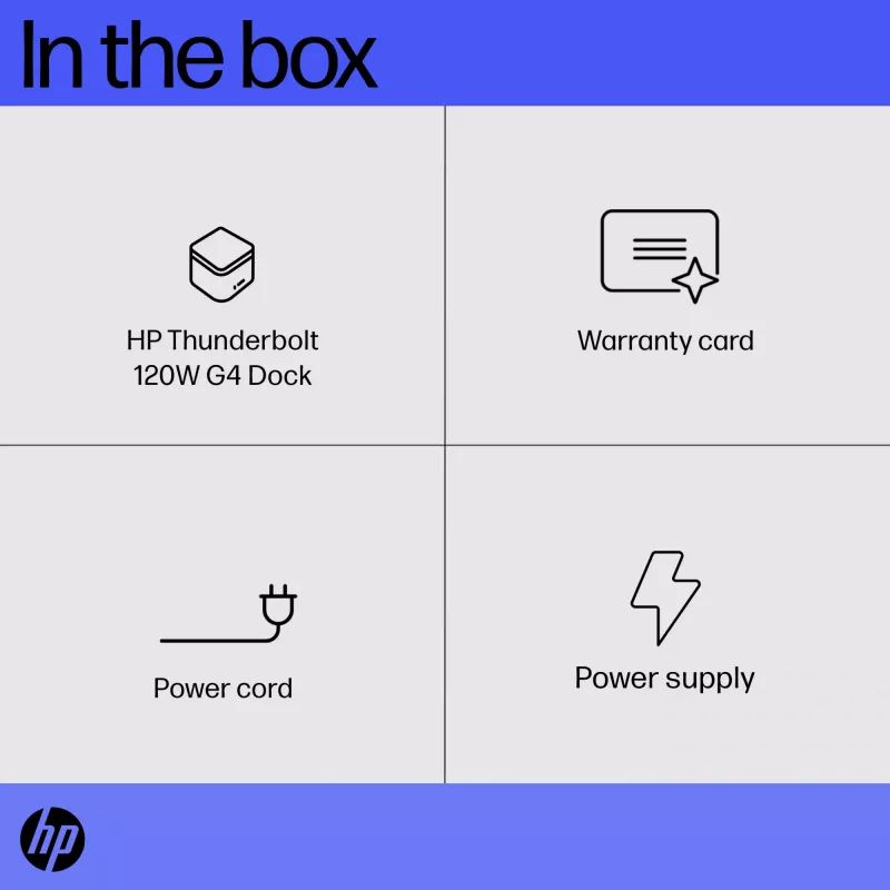 HP Thunderbolt Dock 120W G4 Wired Docking Station Czarny