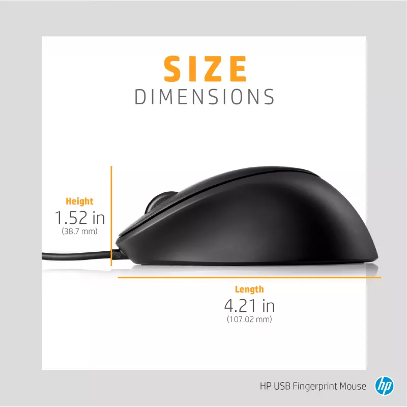 Mysz HP USB Fingerprint mysz USB Type-A