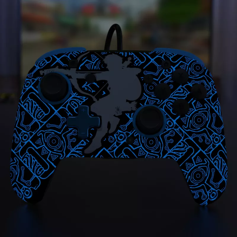 PDP Nintendo Switch Sheikah Shoot REMATCH GLOW Controller, Gamepad, Nintendo Switch, Nintendo Switch Lite, Nintendo Switch OLED, D-pad, Home button, Analogue / Digital, Wired, USB