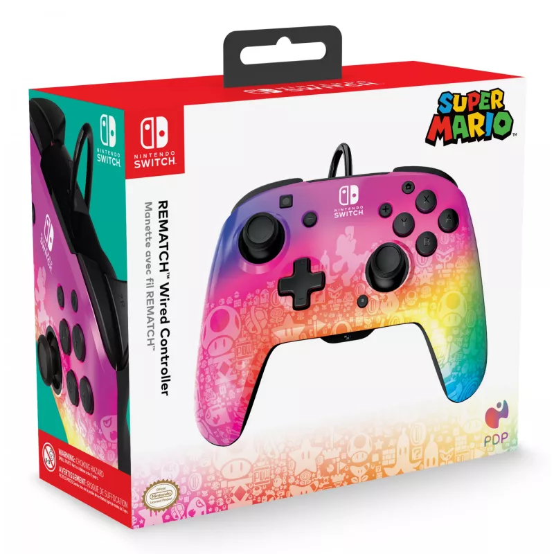 PDP REMATCH Wired Controller: Star Spectrum dla Nintendo Switch, Nintendo Switch - OLED Model