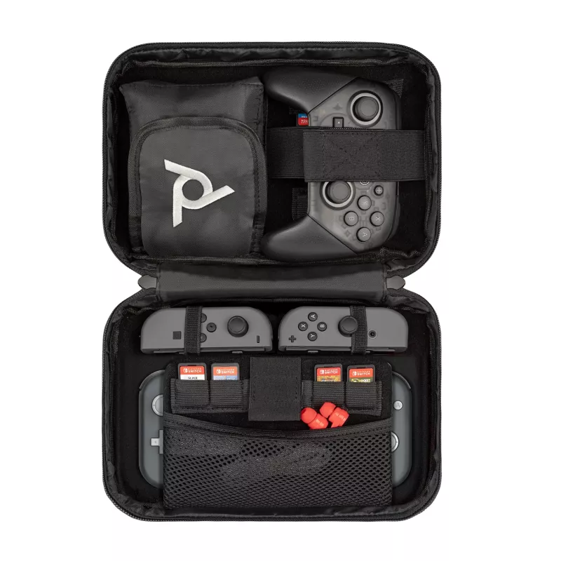 PDP Commuter Case - Elite Edition, Pokrowiec, Nintendo, Czarny, Szary, Nintendo Switch, Nintendo Switch Lite, Nintendo Switch OLED, Odporny na upadek, Odporny na zarysowania, Zamek błyskawiczny