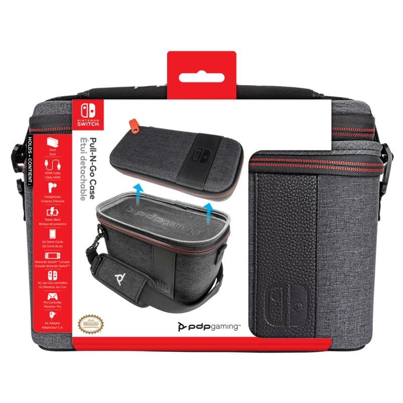 Etui na przenośną konsolę do gier PDP 500-141-EU Twarda skorupa Nintendo Szary