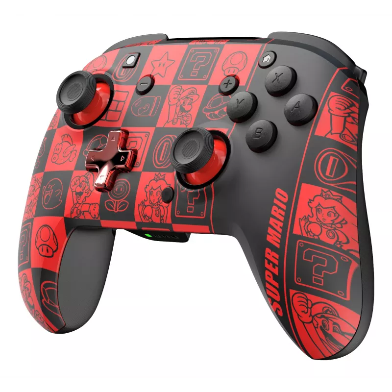PDP REMATCH GLOW Czarny, Zielony, Czerwony Gamepad Analogowy / Cyfrowy Nintendo Switch, Nintendo Switch OLED
