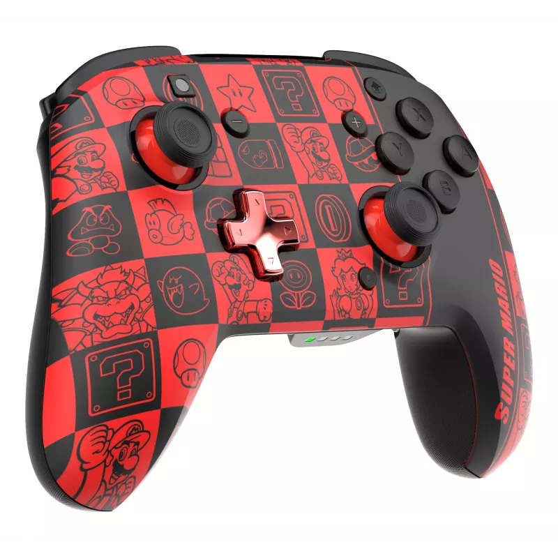 PDP REMATCH GLOW Czarny, Zielony, Czerwony Gamepad Analogowy / Cyfrowy Nintendo Switch, Nintendo Switch OLED