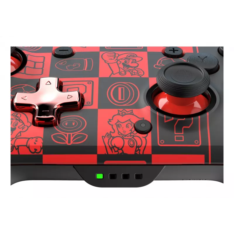 PDP REMATCH GLOW Czarny, Zielony, Czerwony Gamepad Analogowy / Cyfrowy Nintendo Switch, Nintendo Switch OLED